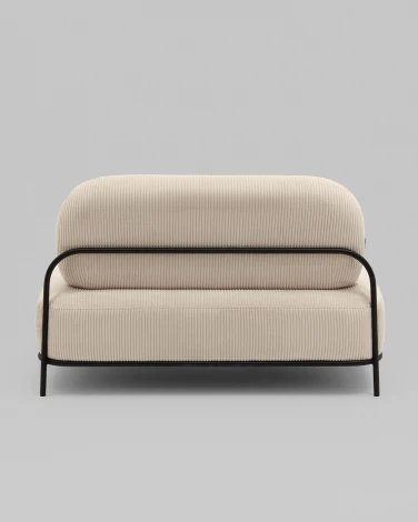 Диван Стоун велюр рельефный молочный Stool Group арт.УТ000040007