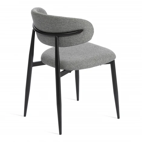 Стул обеденный Belsay/Белси велюр/металл, светло-серый/черный, 46х53х79см (Комплект из 4 шт.) Tetchair 25681