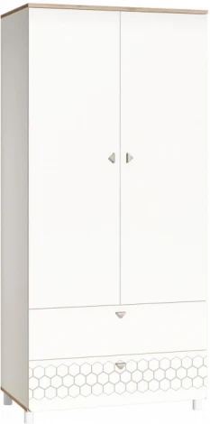 Шкаф Эльга (Эльга белый шагрень / дуб белый exclusive) Mobi арт.518263