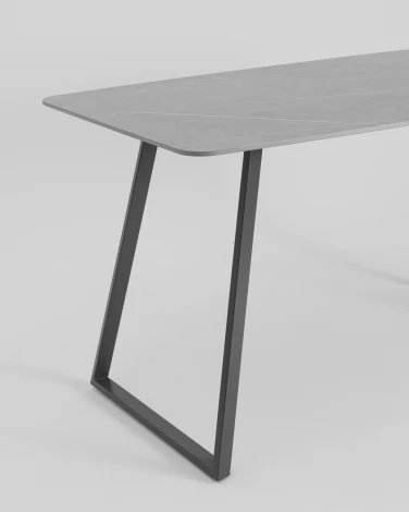 Стол обеденный Stool Group Vermont 140*80 см керамика темная ножки серые арт.УТ000040512
