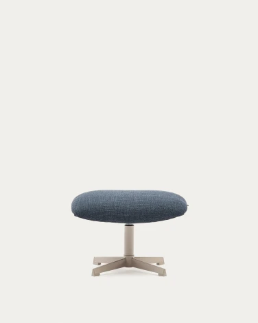 Jaspe Пуф для ног синего цвета с серым металлом La Forma (ex Julia Grup) арт.208263