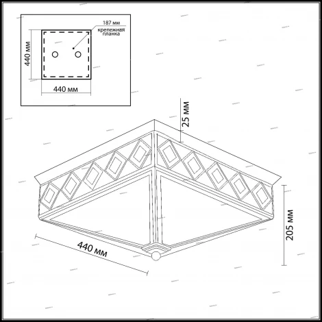 Потолочный светильник Odeon Light Morne 2544/4