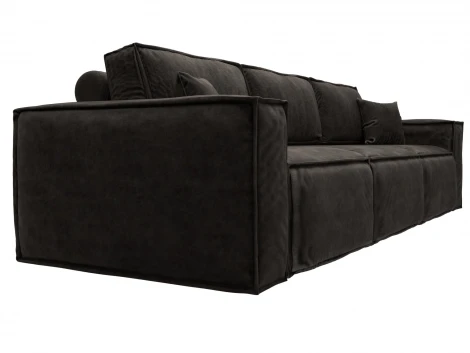 Диван прямой Лига-081 НПБ Лонг (ДСП/Пластик/Велюр/Коричневый) Лига Диванов 130141