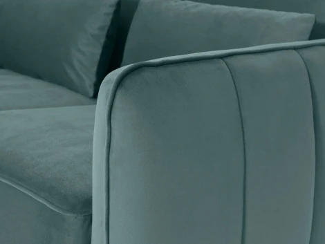 Диван Amsterdam двухместный ОГОГО (арт.342694), (Ткань/Бирюзовый)