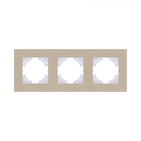 Рамка 3-постовая стекло золотой Kollinger Reflex MG RM3GD