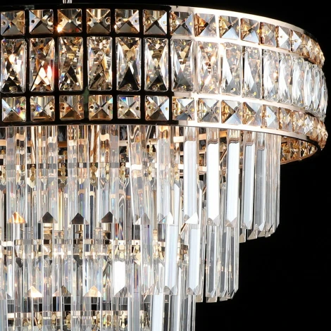 Подвесная люстра каскадная Reluce 02162-0.4-08 FGD (220V, хрусталь, на цепи)