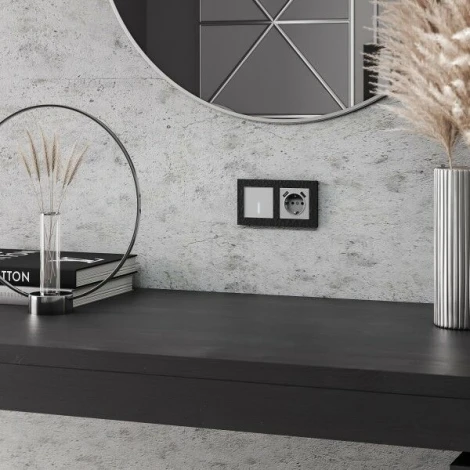 Сенсорный выключатель одноклавишный с подсветкой 1000 Вт (серебряный) Werkel W4510006 (a057680)