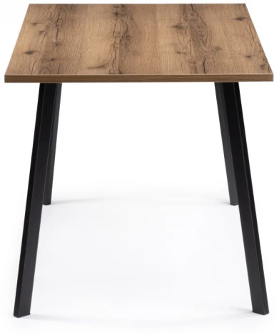 Стол Woodville Тринити Лофт 120х80 25 мм дуб делано темный / черный матовый 542659