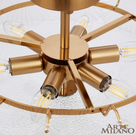 Потолочная люстра на штанге Arte Milano Rim 316009/D500 BS (220V, круглые, ракушка)