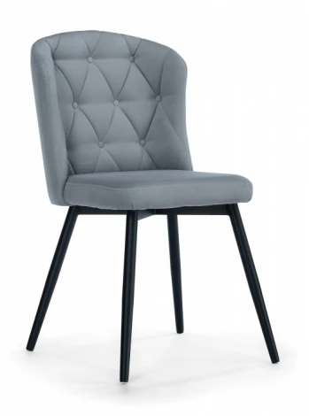Обеденный стул Woodville Алиссум (Металл, Велюр/Черный) арт.621501