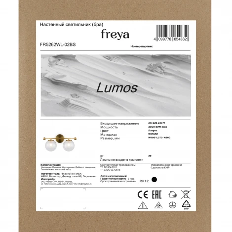 Настенный светильник Freya Lumos FR5262WL-02BS шарики