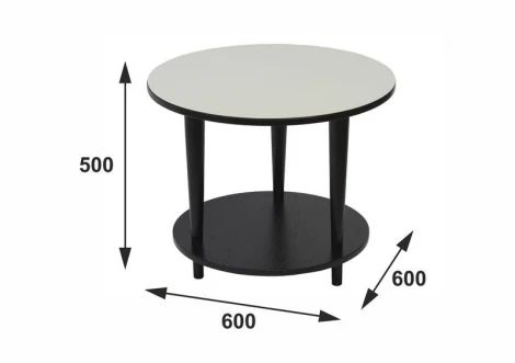 Стол журнальный BeautyStyle 10 венге/стекло белое от фабрики Mebelik