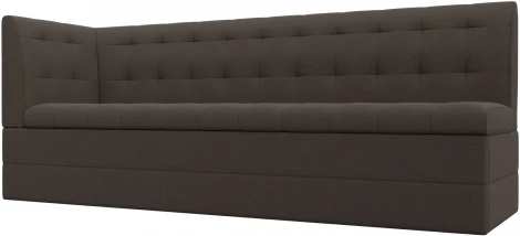 Диван кухонный Бриз с углом слева (Коричневый/Рогожка) Лига Диванов арт.122435L