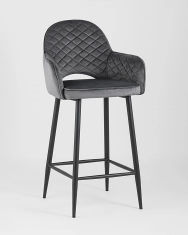 Стул полубарный Stool Group Венера диамант велюр серый УТ000004925