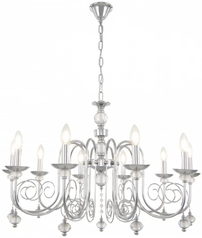 Подвесная люстра Arte Milano AM346109 346109/10 CR (220V, подвески, на цепи, подсвечник, свеча)