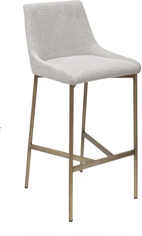Стул барный белый+бронза 45*49*101см Garda Decor арт.163YH-16963