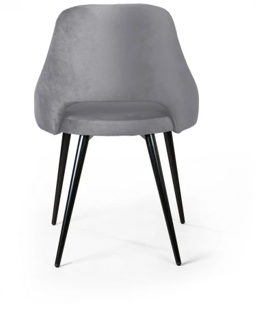 Стул Top Concept William, бархат светло-серый 26/ черный конус