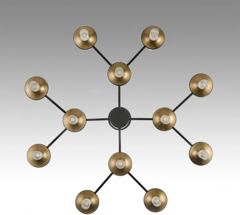 Потолочная люстра на штанге Lumion Tamaresa 8112/24 черный/бронза/прозрачный, металл/стекло G9 24*30W 220V