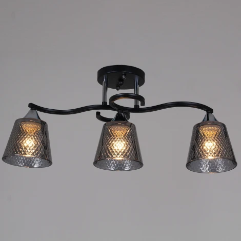 Потолочная люстра на штанге Reluce 06089-0.3-03 BK+CR (220V)