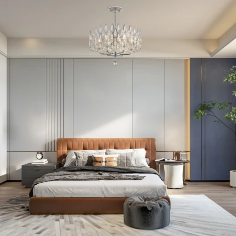 Подвесная люстра хрустальная на штанге Arte Milano Sorrento-2009 372009/6/250/490 CR (220V)