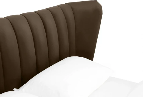 Кровать Queen Agata Lux ОГОГО (арт.636842), (Ткань/Коричневый)