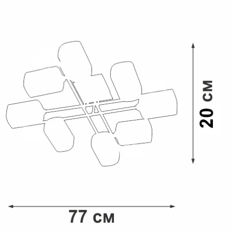 Потолочная люстра на штанге Vitaluce V4831-1/8PL (220V)