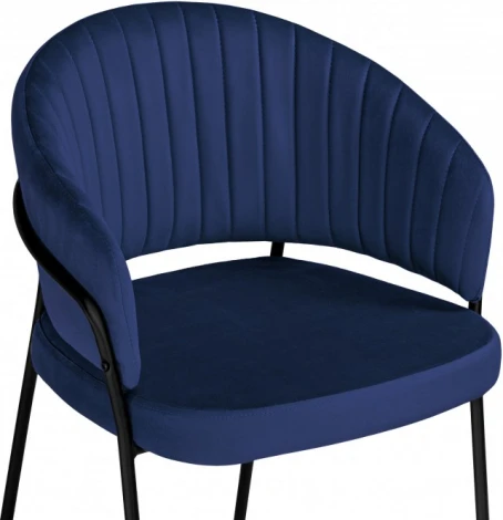 Стул на металлокаркасе Лео (Лео синий brandy light 8 / черный) Woodville арт.592483
