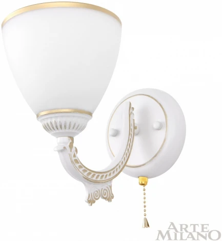Бра с выключателем Arte Milano AM342837 342837/1W WT+G (220V)