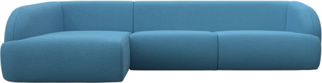 Диван угловой Лига-041 левый угол (Голубой/Рогожка) Лига Диванов арт.125481L