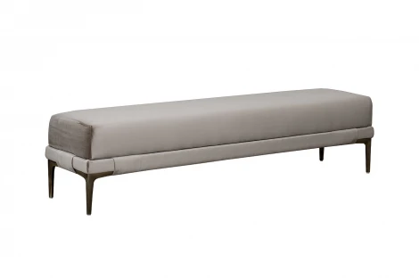 Банкетка Prima 160 на метал опорах бежевая Velvet BEG 40*160*40см Garda Decor