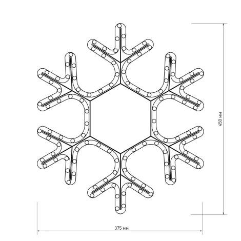 Световая фигура Ardecoled ARD-SNOWFLAKE 025315 (220V, снежинки, IP65)