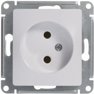 Розетка встраиваемая без заземления (белый) Systeme Electric Glossa GSL000141