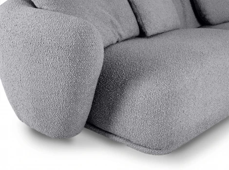 Диван Fabro ОГОГО (арт.851157), (Ткань,Букле/Темно-серый)