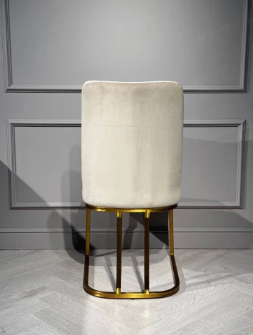 Стул обеденный IST-CASA Пресли DC-3024, 42х44х92, бежевый/матовое золото