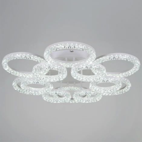 Потолочная люстра светодиодная на штанге с регулировкой цветовой температуры, яркости и ночным режимом Reluce 09847-0.3-6+6A WH