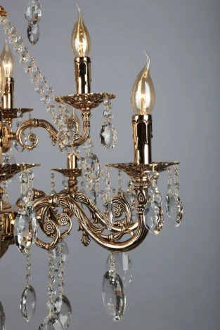 Подвесная люстра Omnilux Aosta OML-78903-12 (220V, на цепи, подсвечник, свеча)