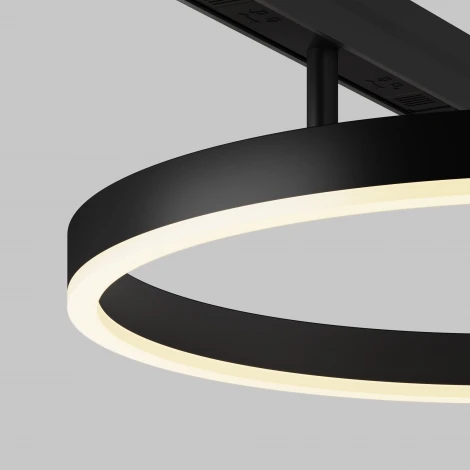 Трековый светильник магнитный однофазный 24W 48V Maytoni Rim TR227-2-24W3K-B (LED, кольцо)