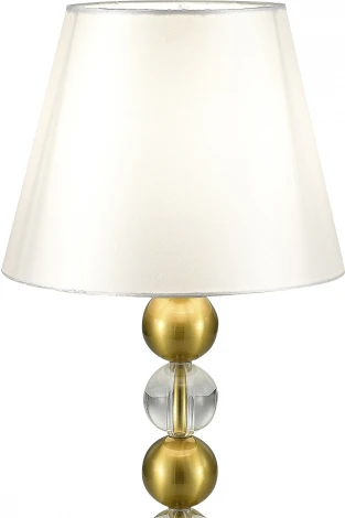 Настольная лампа ST Luce SL2003 SL2003.304.01 латунь/белый E27 1*40W (220V, выключатель)