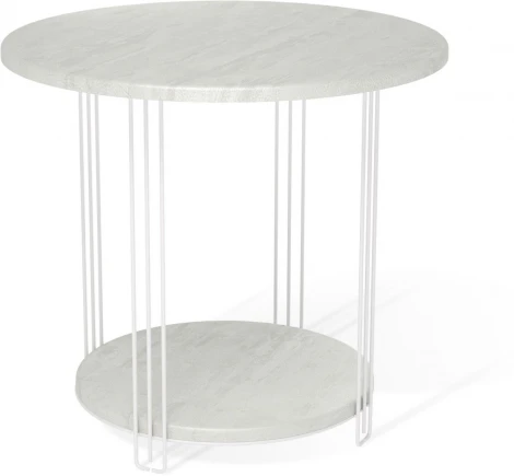 Столик кофейный Sheffilton SHT-CT32-1 белый муар/бетон лофт от фабрики Sheffilton