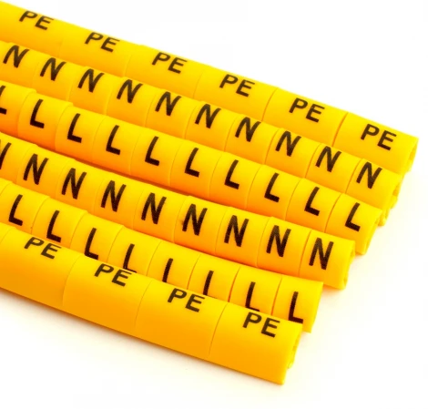 Набор кабель-маркеров "L,N,PE" для провода сеч. до 6мм2 6 отрез. по 30 шт. Stekker 49395