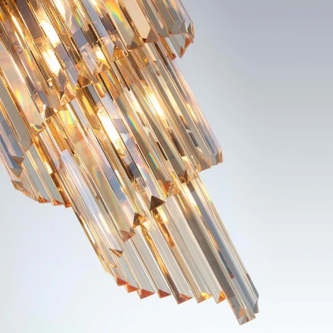 Подвесная люстра каскадная Citilux Мартин CL332172 (220V, хрусталь, на цепи)