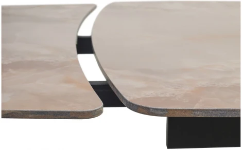 Стол RIVOLI 140 GLOSS AMBER JADE SOLID CERAMIC / BLACK, ®DISAUR