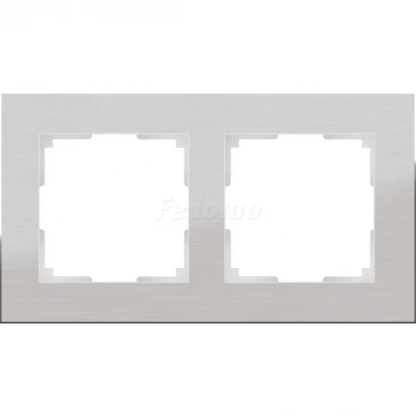 Рамка на 2 поста Werkel Aluminium, алюминий