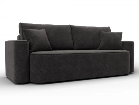 Диван прямой Лига-118 НПБ (ДСП,ЛДСП,Брус,Фанера,Велюр/Темно-коричневый) Лига Диванов 137079