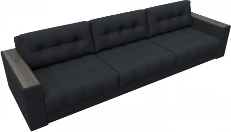 Диван прямой с декором Лига-049 НПБ Лонг Лига Диванов (Замша) арт.128442