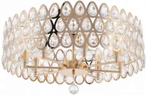 Потолочная люстра хрустальная на штанге Arte Milano Sorrento-1019 371019/8/50/580 GD (220V)