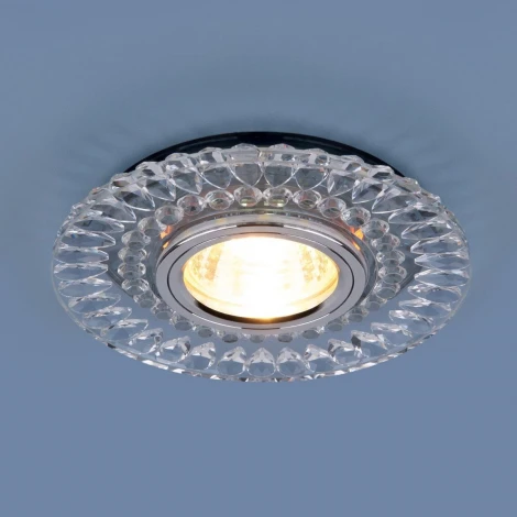 Встраиваемый точечный светильник Elektrostandard 2197-2198 2197 MR16 CL/SL прозрачный/серебро