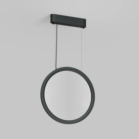 Подвесной светильник вертикальный 25 Вт, LED 2700-6000K, IP20, пульт Д/У черный, алюминий, акрил Denkirs Veil DK6605-BK