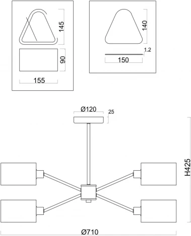 Потолочная люстра Freya Brianne FR5040PL-06CH
