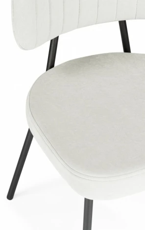 Обеденный стул Вакао Woodville (Металл,Ткань/Бежевый,Черный) арт.615185